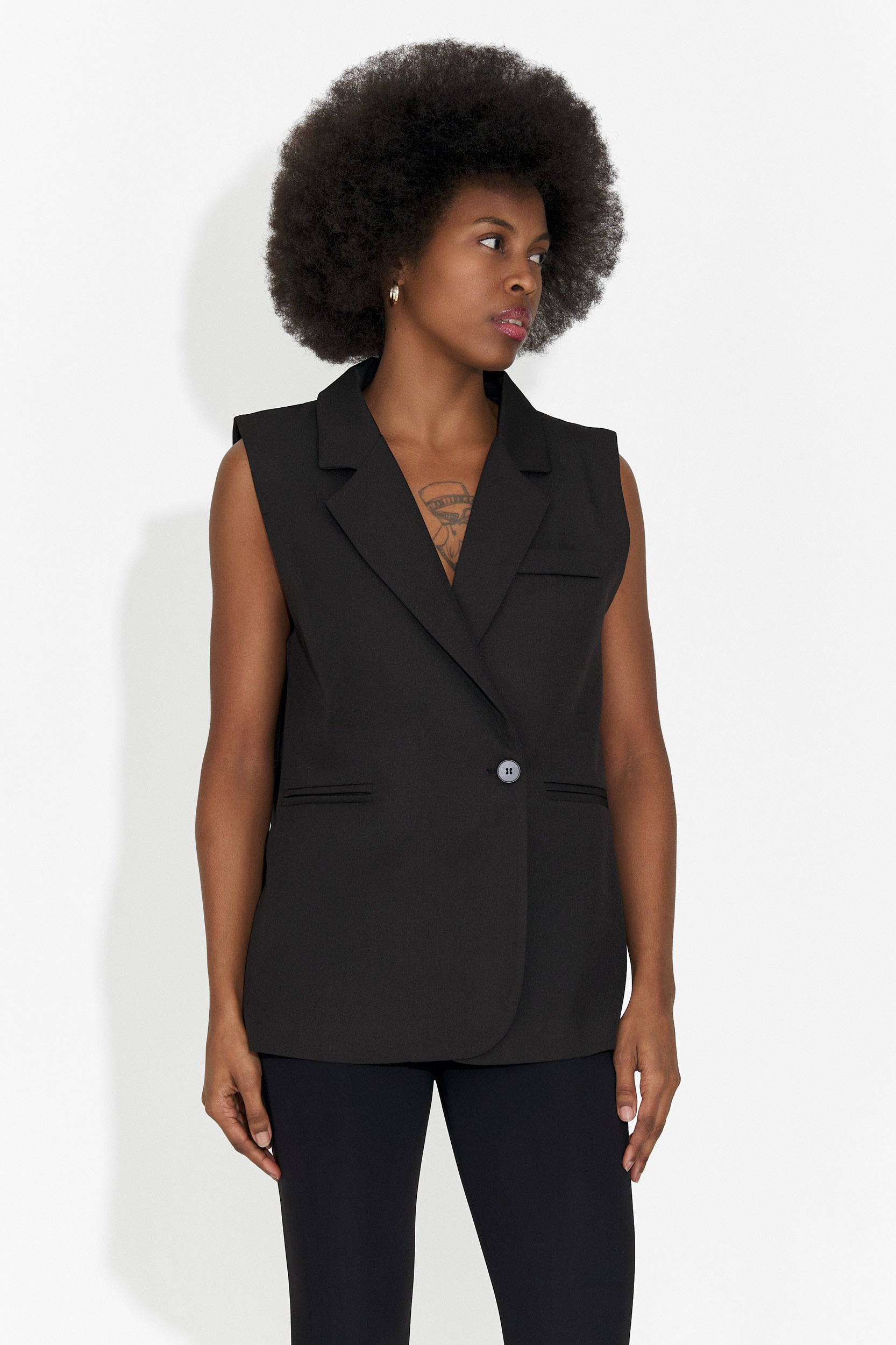 Elegáns fekete női mellény Ciela Bogas