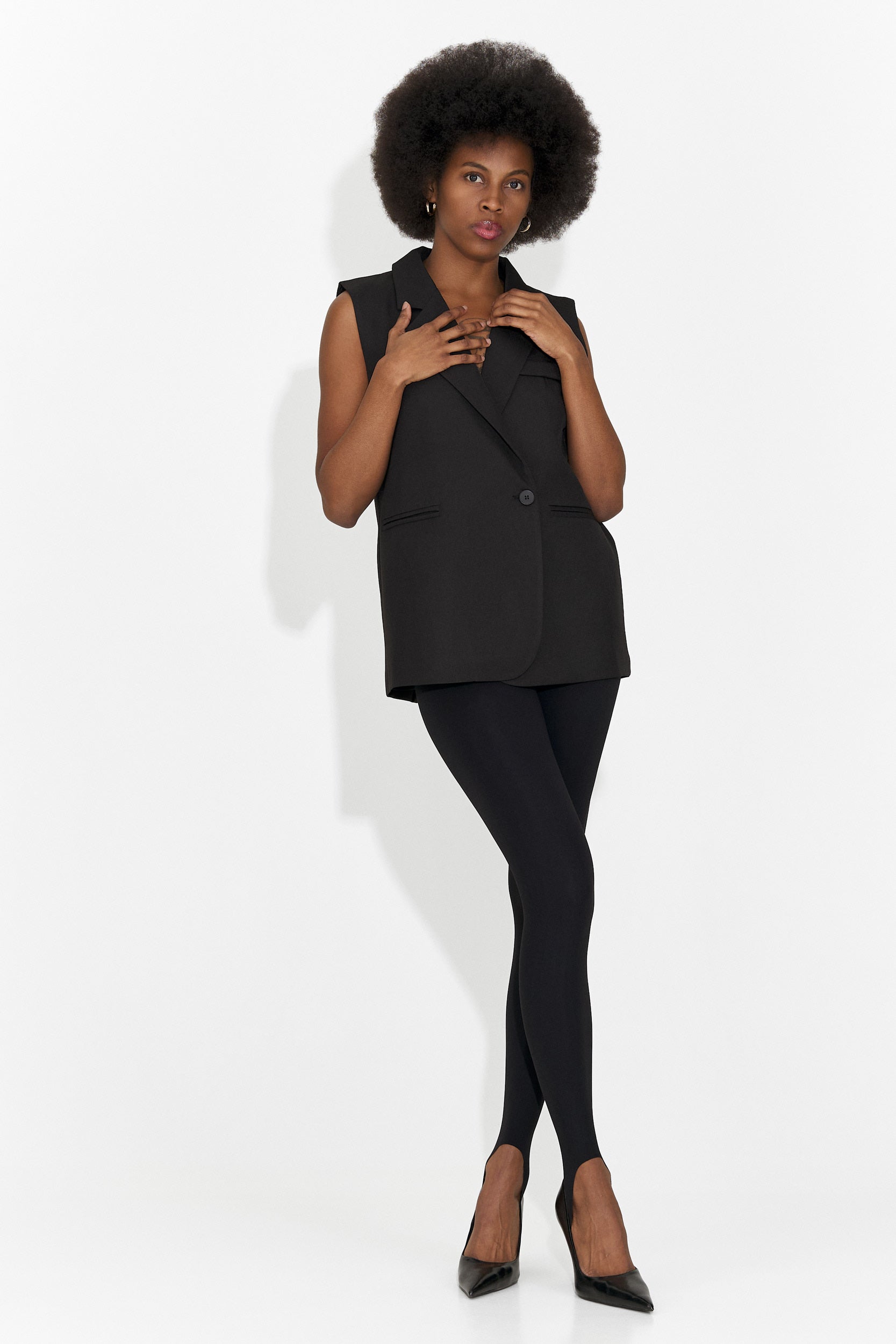 Elegáns fekete női mellény Ciela Bogas